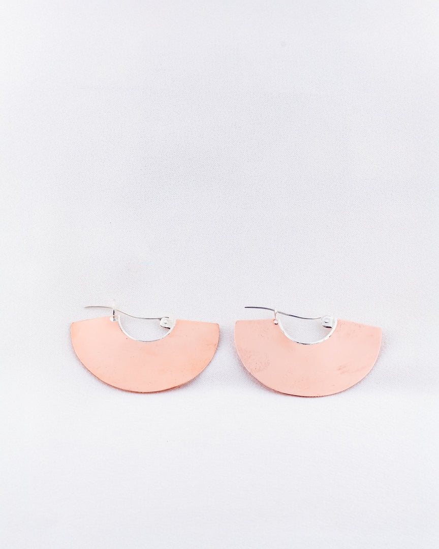 Crescent Moon Earrings | Copper