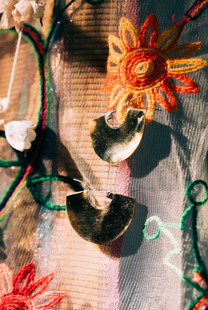Sun Dance Earrings | Brass